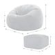 image 9 of Kingston Classic Beanbag and Footstool Sage Green | Green | Sage Green | 2