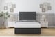 image 2 of Sloomy Kingsley Graphite Dumfries Divan Bed Base No Drawers With 26 Inch Strutted Headboard & 12 Inch Matching Footboard | Grey | Graphite | Super King | 1