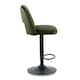 image 2 of SONARA Set of 1 Adjustable Velvet Upholstered Breakfast Bar Stools | Green