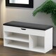 image 5 of Shoe Storage Bench 90CM White White