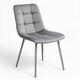 image 3 of Dining Table With 4 Chairs Modern Grey Dining Table Set With 4 Grey Velvet Chairs Dining Room Furniture