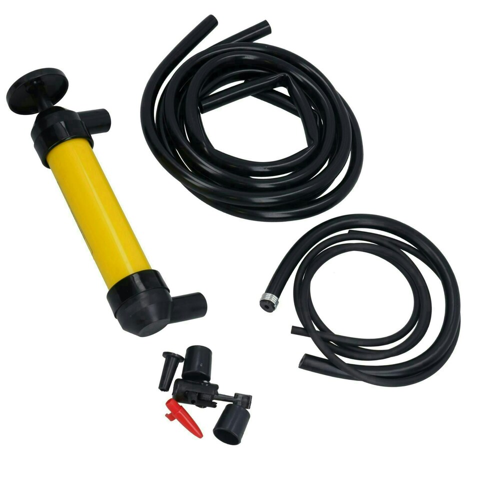 image 1 of Syphon Pump T Handle Transfer Pump Fluid Extractor Fuel Oil Water Liquid TE897