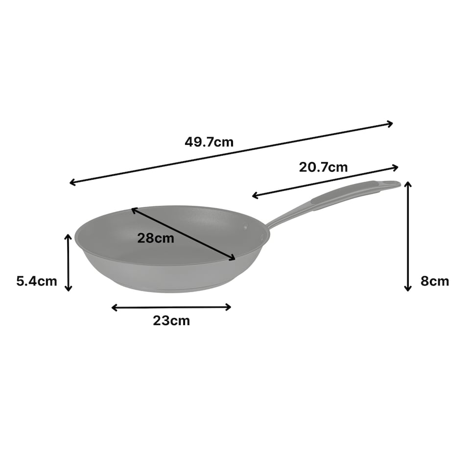 image 1 of ProChef 28cm Non-Stick Frying Pan, Stainless Steel Induction & Oven Safe