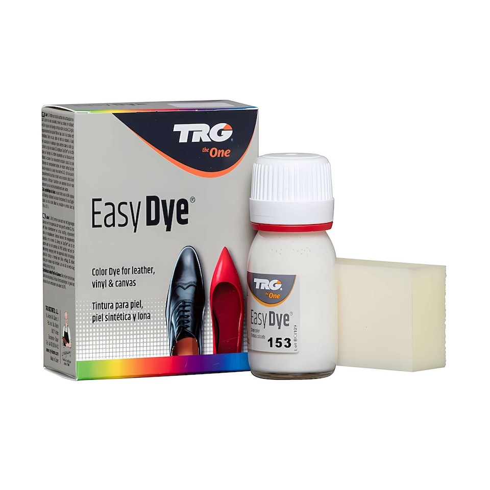 image 1 of TRG Easy Dye Shoe Paint for Leather Colour Change and Covering Scuffs 25ml | White | Off White