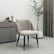image 2 of Set of 4 Milano Velvet Dining Chairs with Stylish Ribbed Back Design, Black Metal Legs with Silver Tips | Grey | Silver End Tips