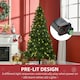 image 5 of HOMCOM 6FT Prelit Artificial Christmas Tree w/ Warm White Light Xmas Decoration