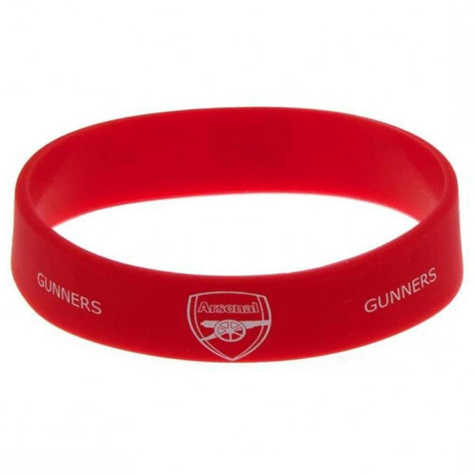 Arsenal FC Official Silicone Wristband - Red - One Size