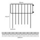 image 3 of Levede 10 Pack Metal Garden Fence Decorative Animal Barrier Outdoor Pet Border | Black