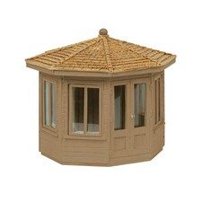 Bachmann Scenecraft Octagonal Summer House Brown (Pre-Built)