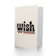 image 2 of Wish Colourful Retro Rainbow Font Typography Good Luck Greeting Card