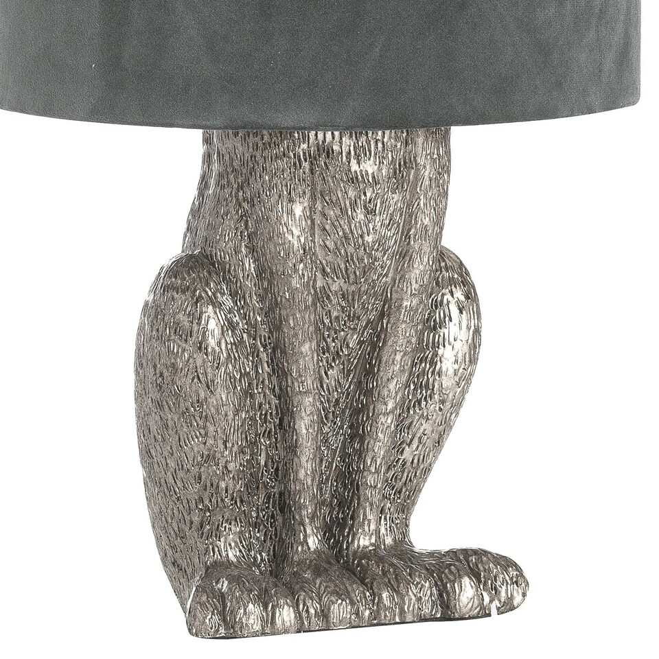 image 1 of Hill Interiors Hare Table Lamp - Silver/Grey - One Size