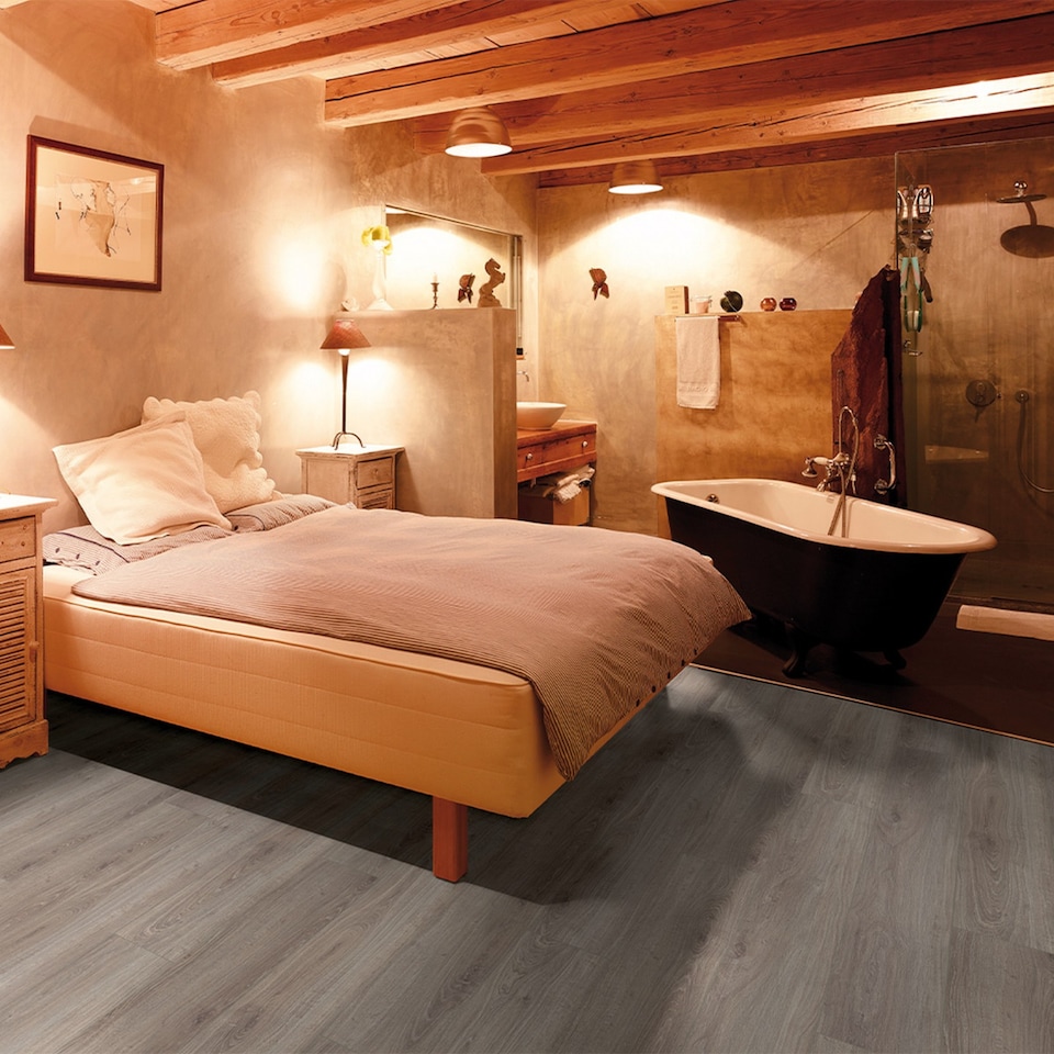 image 1 of Zodia New York Oak D8014 Grey Wood Effect Click Laminate Flooring-Plank (12mm),For Home (All Room) & Commercial Use | Grey | Grey | 1