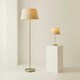 image 6 of ValueLights Modern Gold Metal Floor Lamp With Beige Shade