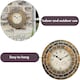 image 4 of Marco Paul 34cm Stone Slate Outside Clock and Thermometer | Multi