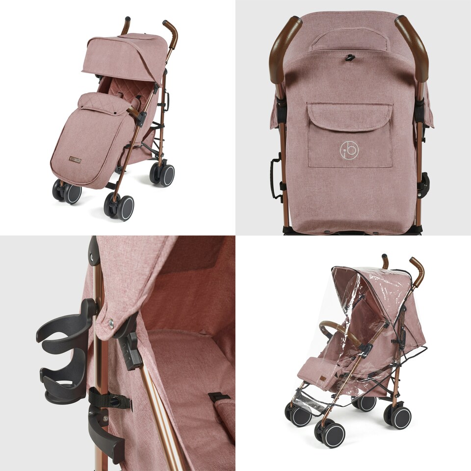 image 1 of Discovery Max Pushchair - 6 Months to 22kg (Approx. 4 Years*), Lightweight & Compact, UPF 50+ Hood, Luxury Footmuff, Cup Holder & Rain Cover (Dusky Pink)