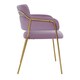 image 3 of Interiors By Premier Pink Velvet Dining Chair,Compact Lounge Chair, Velvet Upholstered Kitchen Chair,Bedroom Decorative Chair Pink