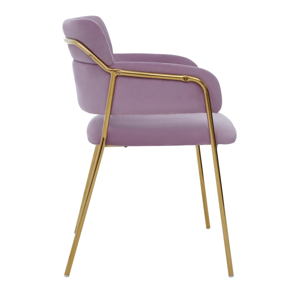 image 1 of Interiors By Premier Pink Velvet Dining Chair,Compact Lounge Chair, Velvet Upholstered Kitchen Chair,Bedroom Decorative Chair Pink