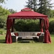 image 1 of 3m x 3m Garden Gazebo Outdoor Patio Party Pavilion Tent - Heavy Duty Aluminium Frame