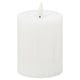 image 3 of Hill Interiors Luxe Collection Ribbed Natural Glow Electric Candle - White - 15cm x 7cm x 7cm White