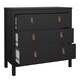 image 5 of Barcelona Chest 3 Drawers in Matt Black