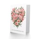 image 2 of Pink Roses Love Heart Flower Bouquet Watercolour Wedding Card