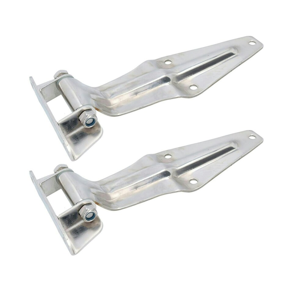 image 1 of 2 Pack 12" Stainless Steel Door Gate Strap Hinge Industrial Quality Heavy Duty | Silver