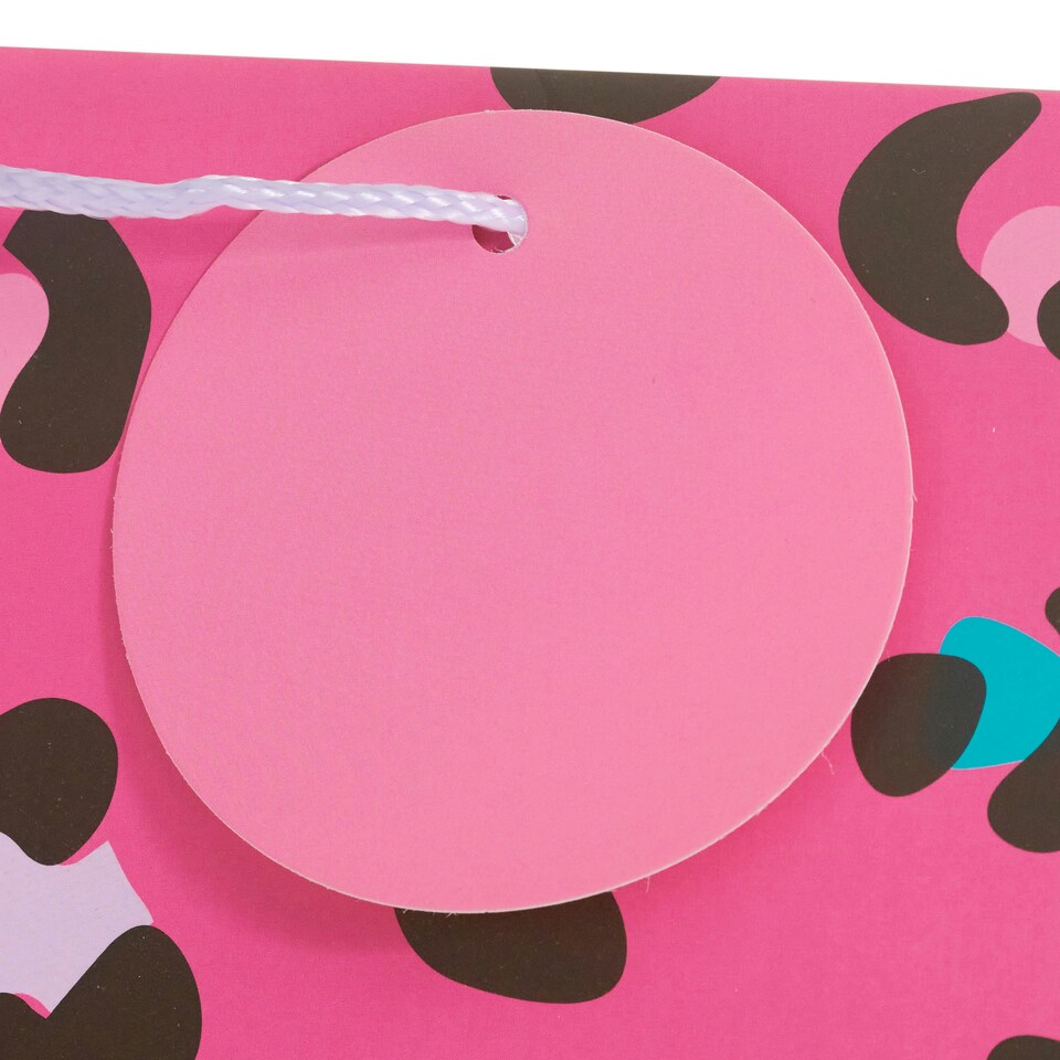 image 1 of Multipack of 3 Medium Gift Bags | Party Bags for Presents | Birthdays | For Her/Friend | Pink Animal Print Design