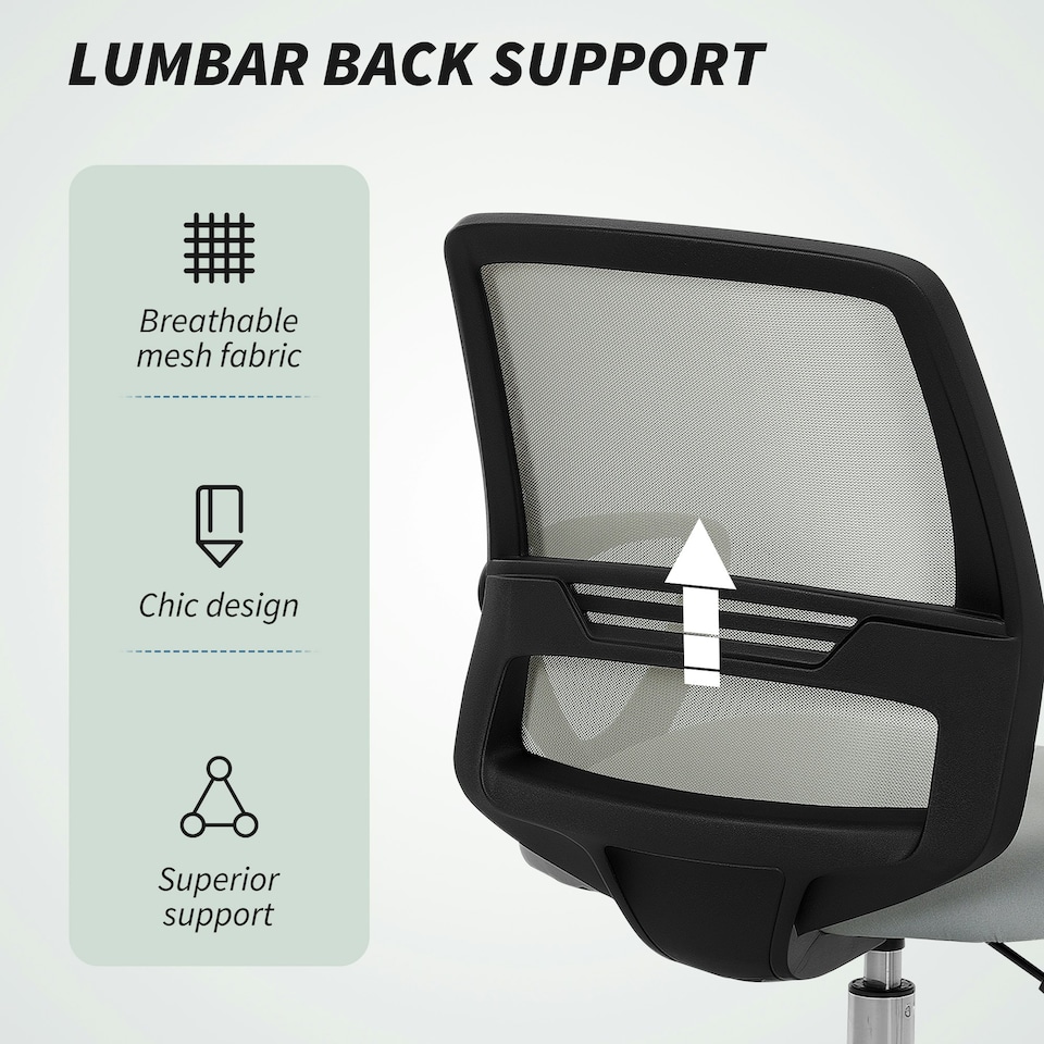 image 1 of Vinsetto Draughtsman Chair Tall Office Chair with Adjustable Height | Grey | One Size