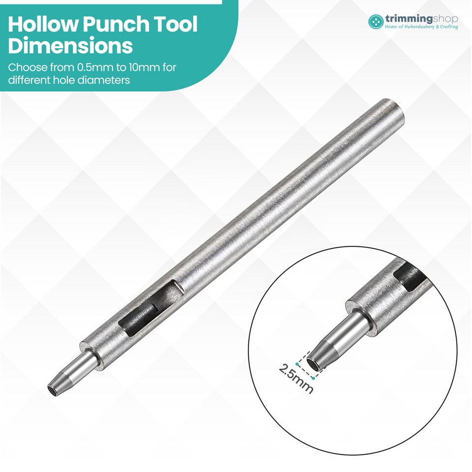 image 1 of 2.5mm Leather Hole Punch Cutter, Sharp Edge Hollow Hole Punch for DIY
