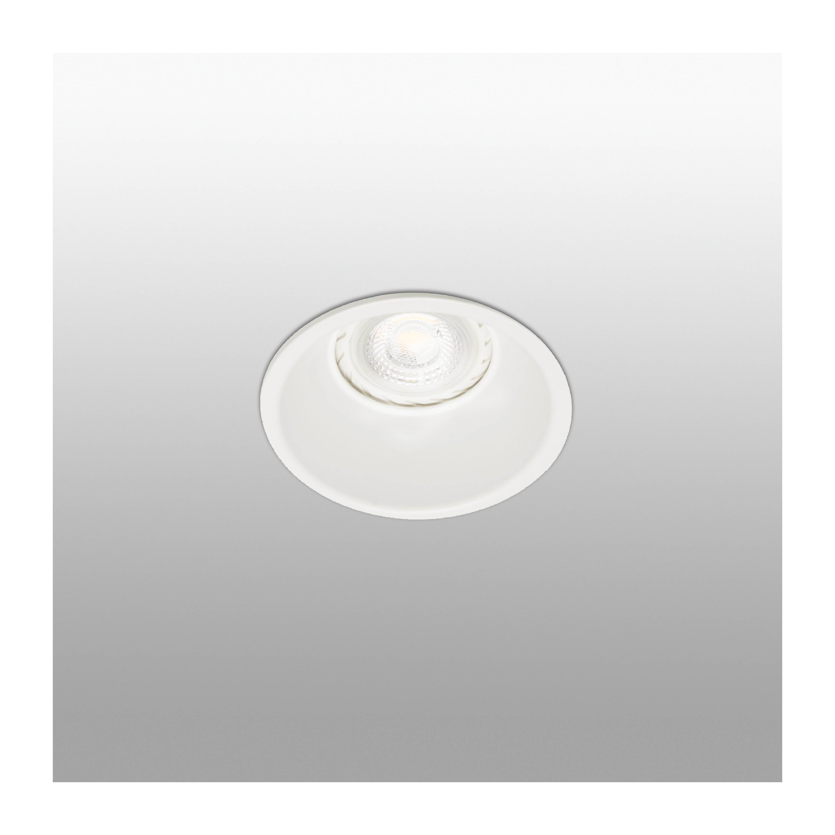 Netlighting Gas 1 Light Round Recessed Spotlight White GU10