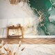 image 2 of Amalfi Full Wall Mural in Emerald and Gold | Green | Emerald And Gold | Large (300cm x 240cm), Extra Large (350cm x 240cm)