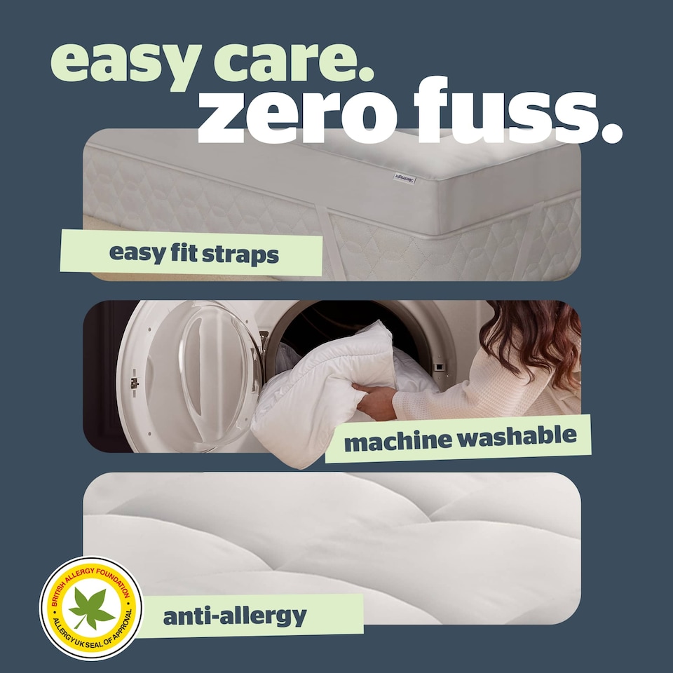 image 1 of Silentnight Anti-Allergy Ultimate Mattress Topper 1200, 12cm Deep