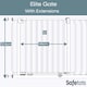 image 3 of Safetots Elite Pressure Safety Gate, 197cm - 206cm, Matt White, Pressure Fit Stair Gate, Baby Gate for Doors Hallways and Spaces, Safety Barrier, Easy Installation