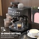 image 3 of HOMCOM Espresso Machine with Integrated Bean Grinder & Steam Wand, Bean to Cup Coffee Machine with 15 Bar Italian Pump, 2L Water Tank, Cappuccino Maker, Stainless Steel Black