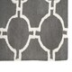 image 3 of Interiors by Premier Modern Grey & White Hand Tufted Rug, Wool & Cotton Blend Soft Decorative Floor Rug, Circle Line Pattern Rug Grey