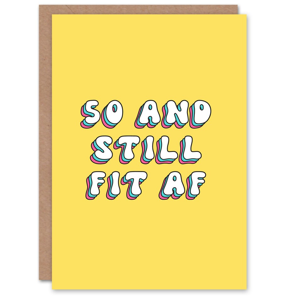 image 1 of Still Fit AF 50 Year Old Romantic Her Funny 50th Birthday Card