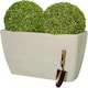 image 1 of Primrose Stone Effect Resin Planter Indoor Outdoor Rectangular in White 59cm