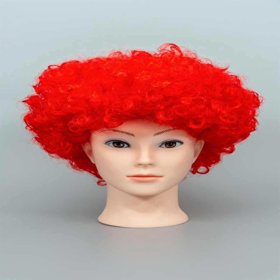 image 1 of Red Afro Wig Multi