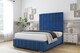 image 2 of Sloomy Langston Navy Plush Bed Frame With Mattress With 50" Upholstered Headboard 3' Single