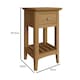 image 2 of Newark Ash 1 Drawer Slim Bedside