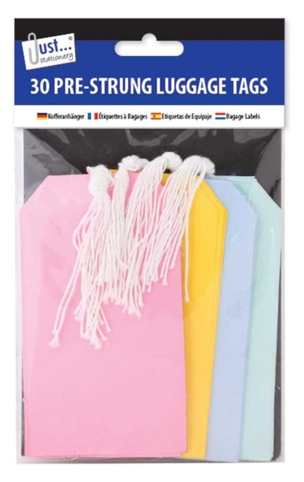 image 1 of Just Stationery 135x75mm Luggage Label (Pack of 30)