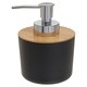image 2 of Interiors by Premier 300 ml Black Lotion Dispenser, Sustainable  Bamboo Fibre Hand Lotion Pump, Modern Design Soap Dispenser