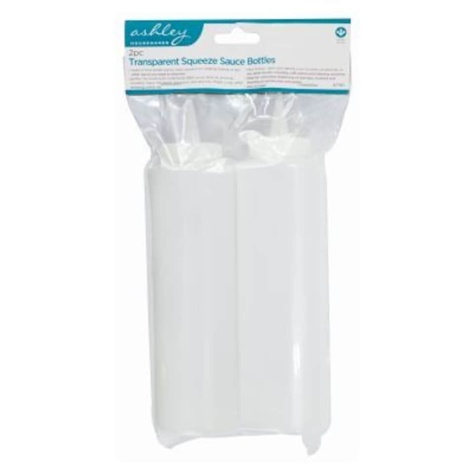 Ashley Squeeze Sauce Bottles - Clear - Pack of 2 | Clear | Clear