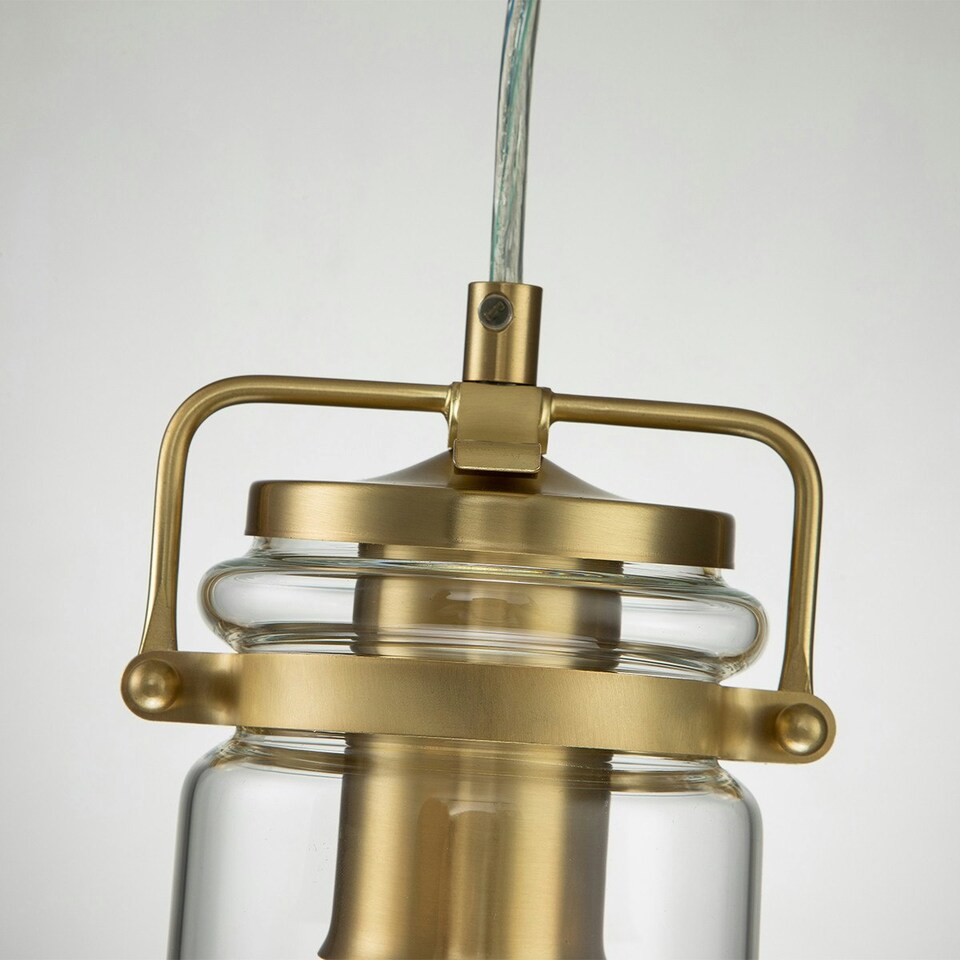 image 1 of Kichler Brinley Dome Pendant Ceiling Light Brushed Brass