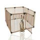 image 1 of Bettacare Wooden Dog Pen, 160cm x 160cm, Natural Wood, 76cm High, Dog Pen for Pets Dogs and Puppy, Dog Playpen Cream