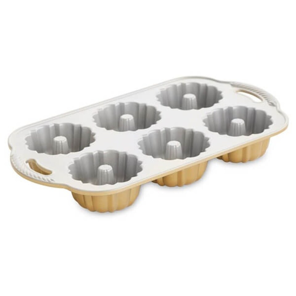 image 1 of Nordic Ware Anniversary Bundtlette Pan Gold