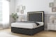image 3 of Sloomy Sofia Gold Graphite Dumfries Divan Bed Base 2 Drawers Left Side With 54 Inch Floor Standing Headboard & 12 Inch Matching Footboard | Grey | Graphite | Super King | 1