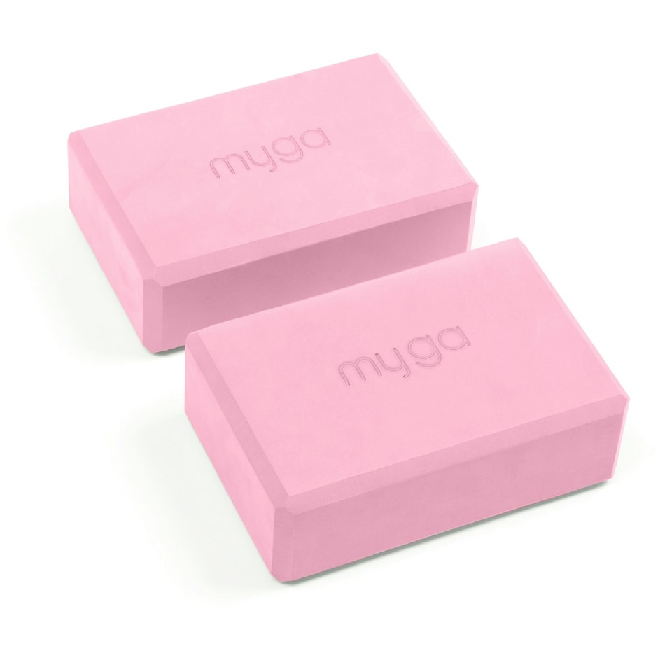 image 1 of Myga Pair of Foam Yoga Blocks - Dusty Pink