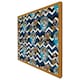 image 1 of Embroidery colourful simplified ethnic skull blue pattern (Picutre Frame) Brown | Oak | XL
