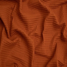 Minerva Core Range Brown Medium Cotton Waffle Fabric for Dressmaking, 150cm / 59" Wide - per metre